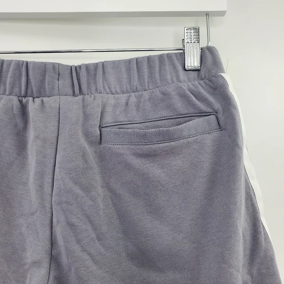 Adidas Gray Athletic Shorts Logo 3 Stripes Big Kids - Picture 5 of 6